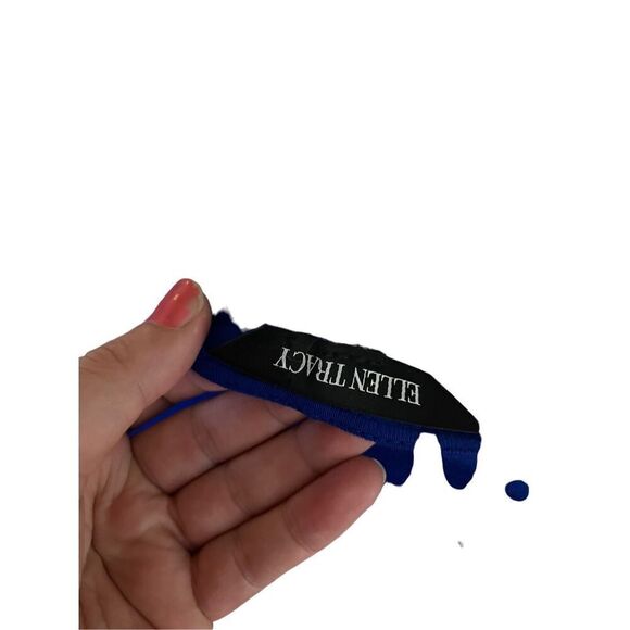 Ellen Tracy Size 3X Blue Blouse Boatneck - Picture 3 of 4